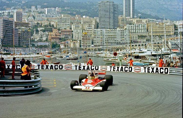 James in the McLaren at Monaco Grand Prix [Source: James Hunt Foundation]
