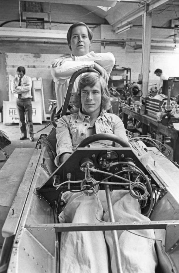 James with Lord Alexander Hesketh during his time at Hesketh Racing. Credit: unknown
