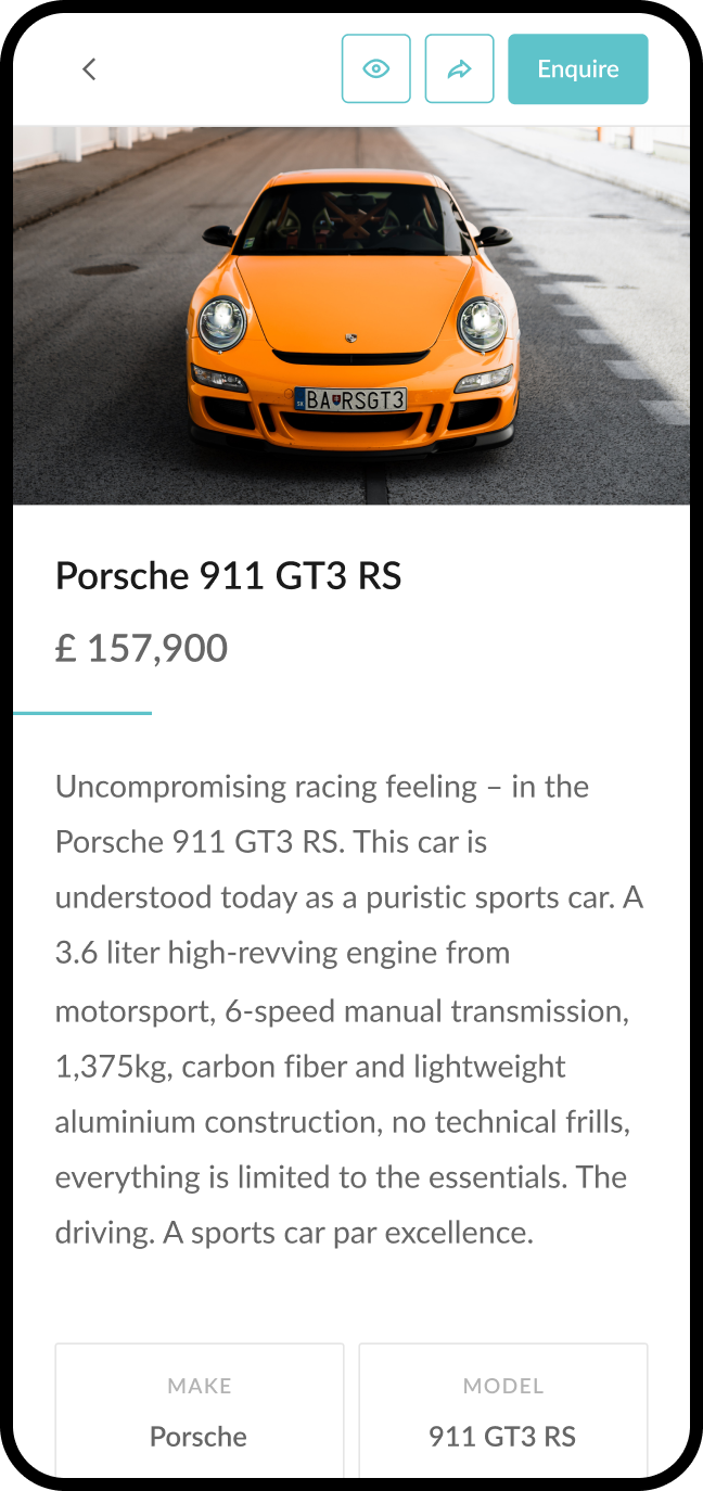 Showroom - Browsing - Mobile application image 