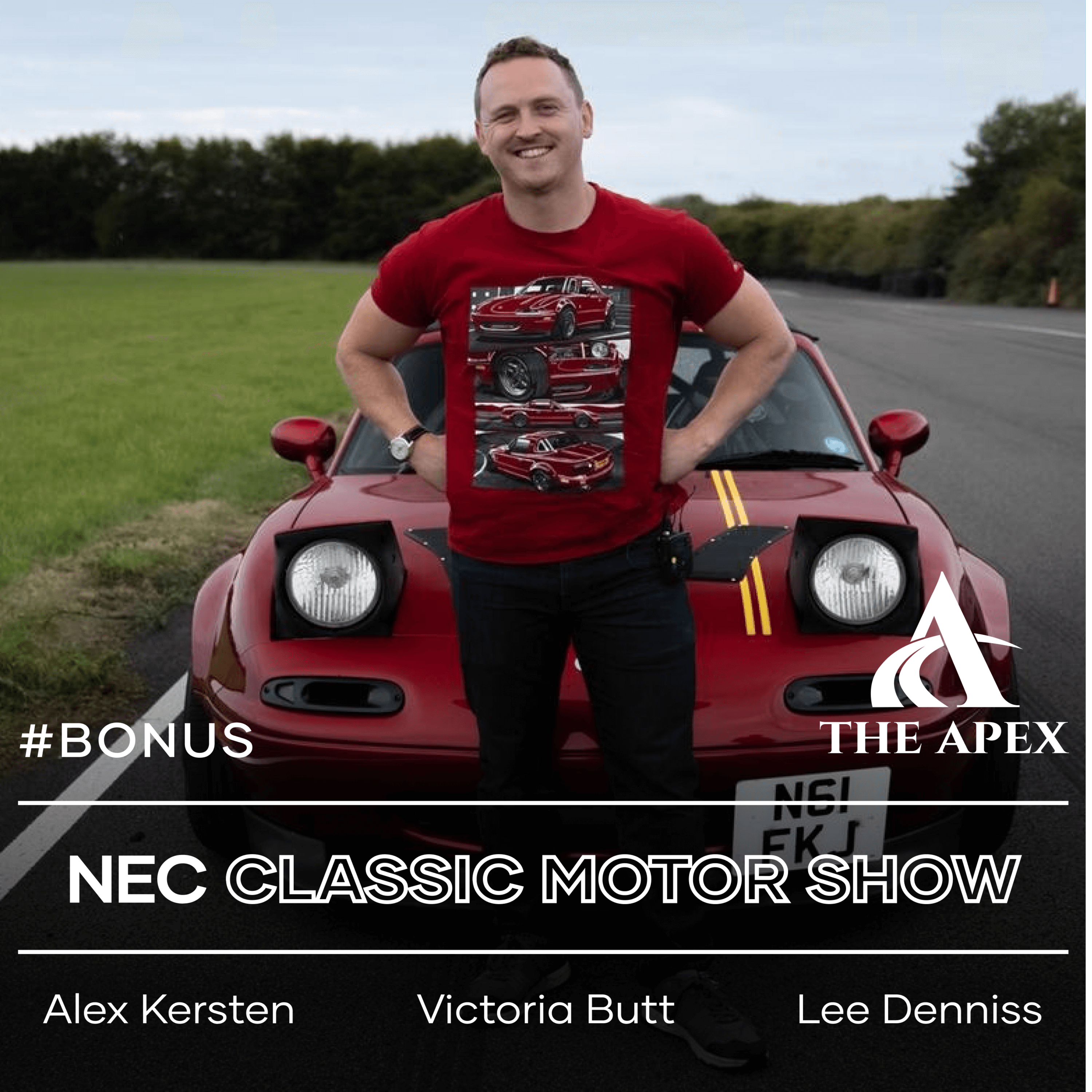 Alex Kersten pictured in front of his modified MX5