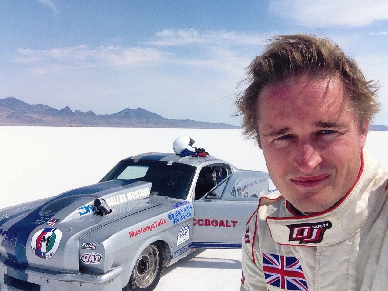 Charles Clegg racing Shelby Mustang at Bonneville Speed Week 