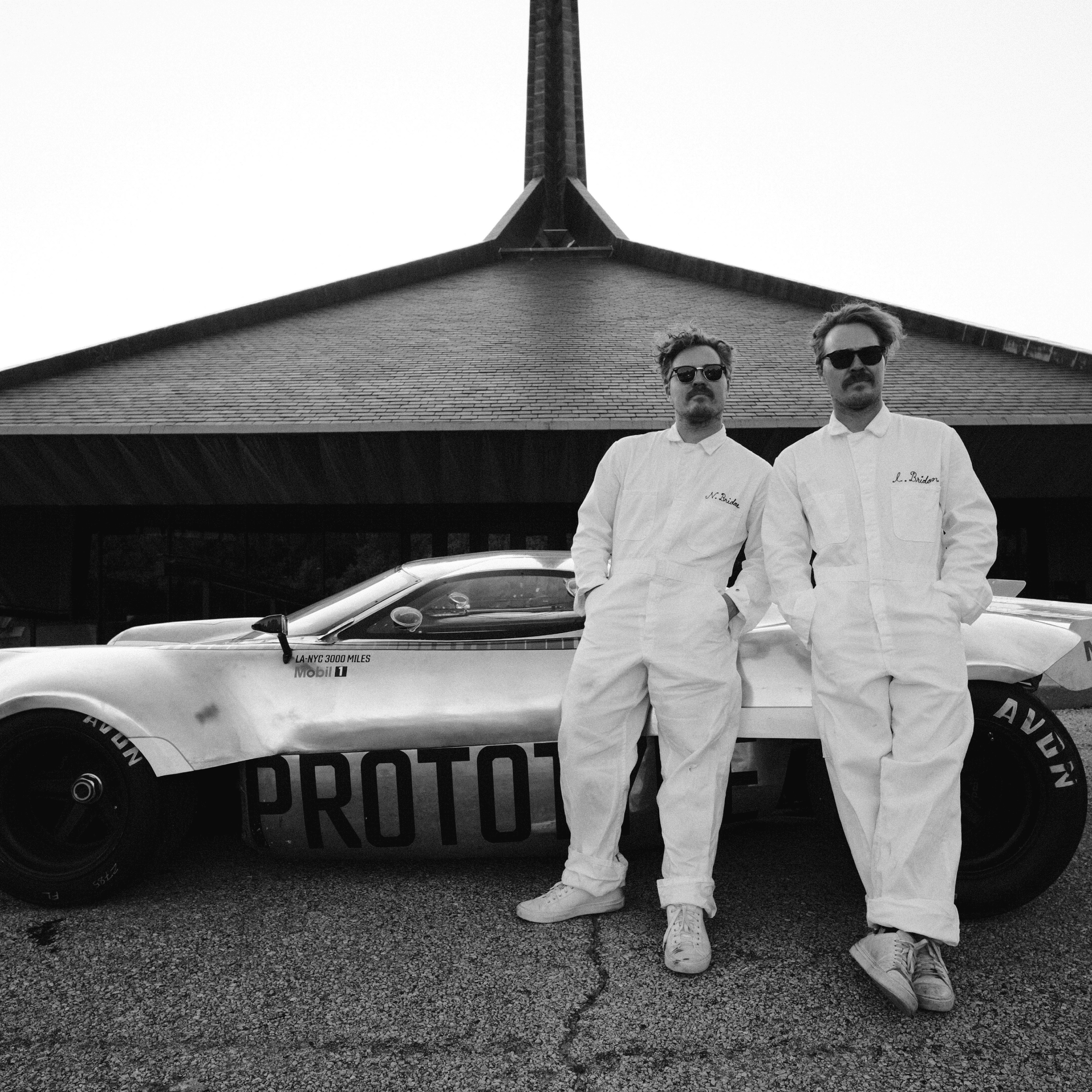 Nikita and Iliya Bridan next to prototype Half 11